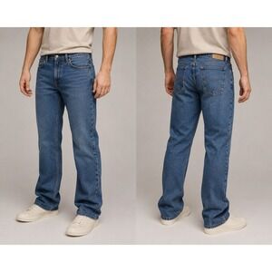 Grand River Men's Jeans 36x34 Blue Straight Leg Classic Denim Pants